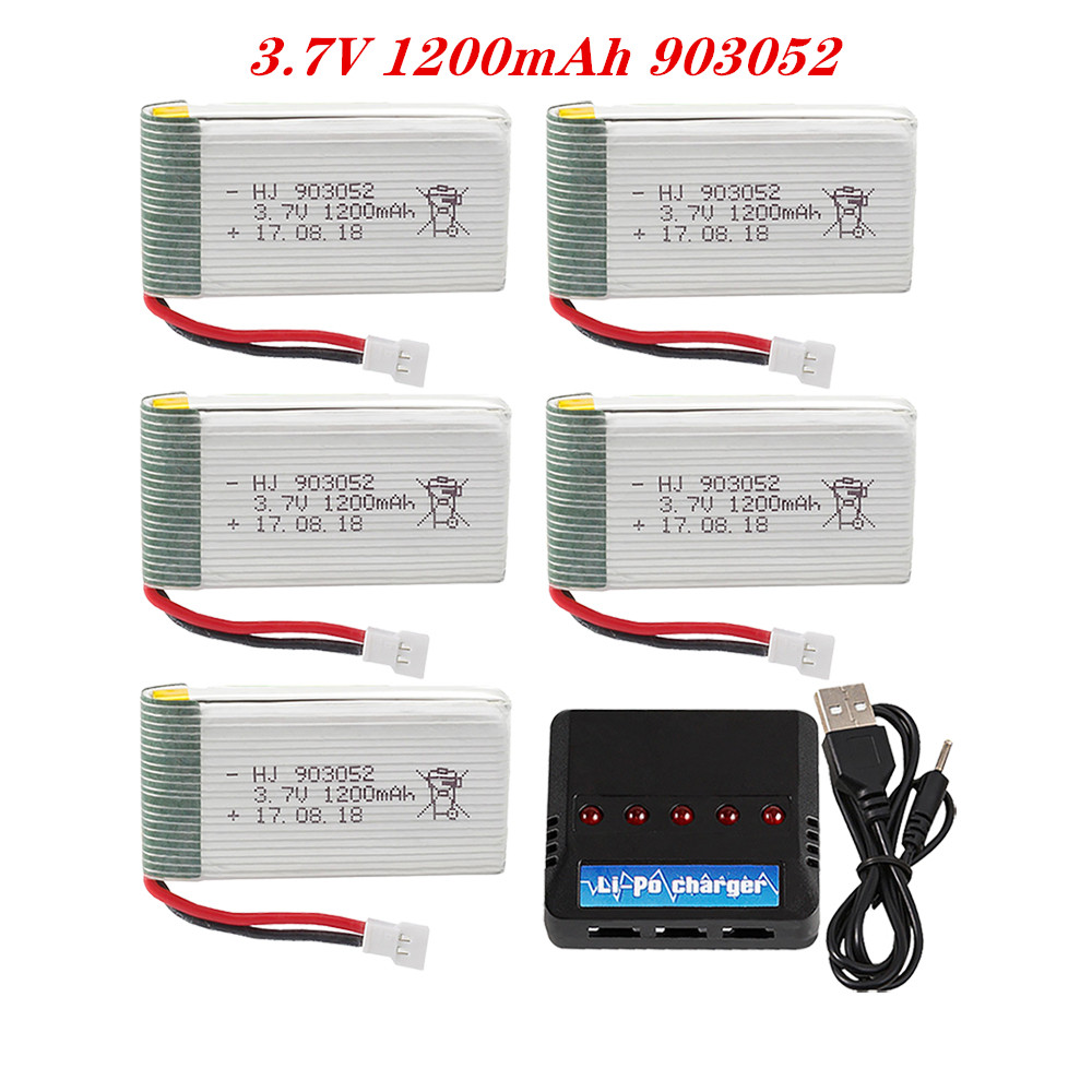 Drone Charger - 3.7V 1200Mah 903052 Lipo Batterijlader Set