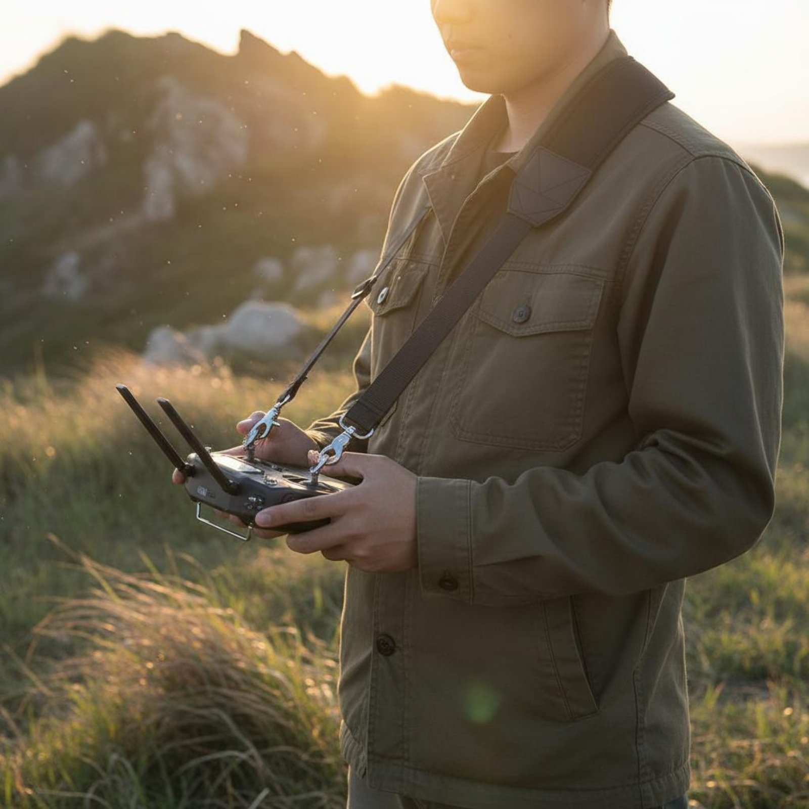 Drone Arm - Drone-zenderriem Snelle installatie Drone-controllerriem Verstelbare controller-riem