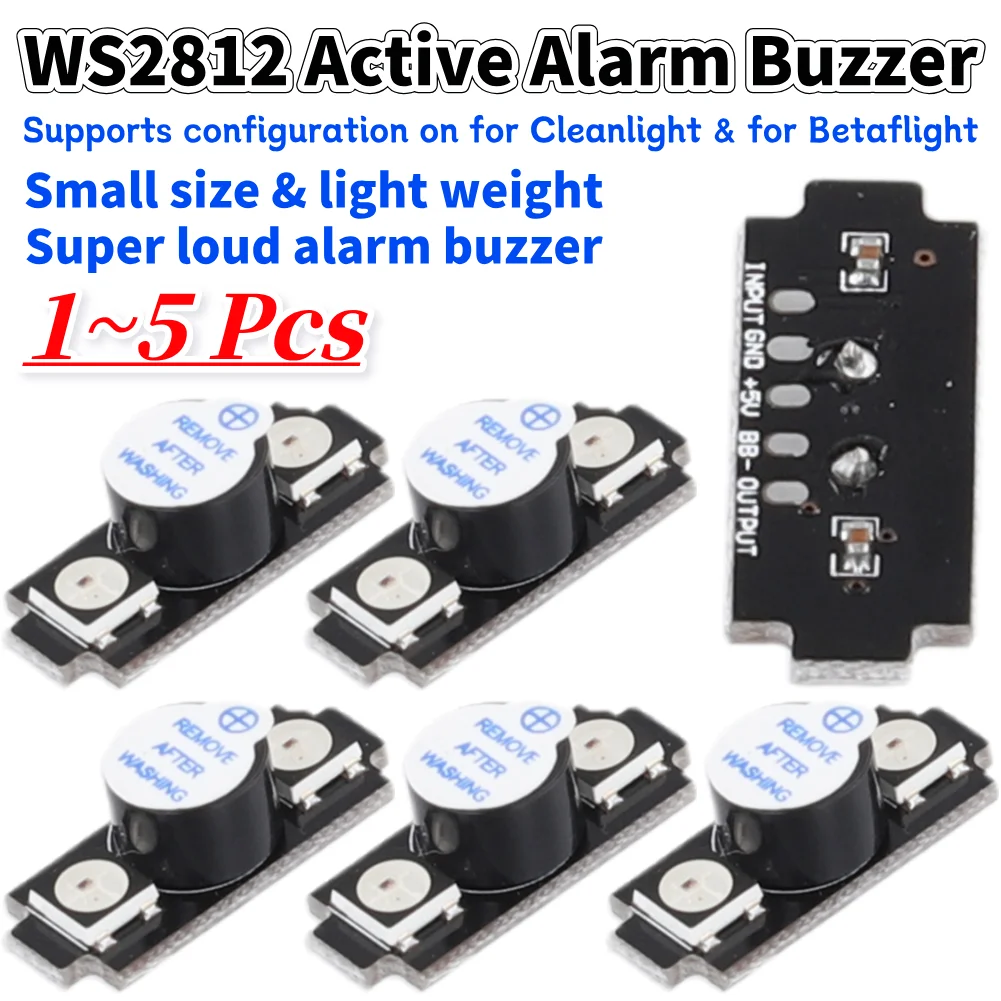 Drone Buzzer - WS2812 Actieve Alarm Zoemer Kleurrijke RGB
