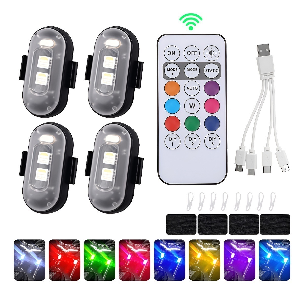 4 stuks LED knipperlichten met - Drone Led Light recensie en prijs