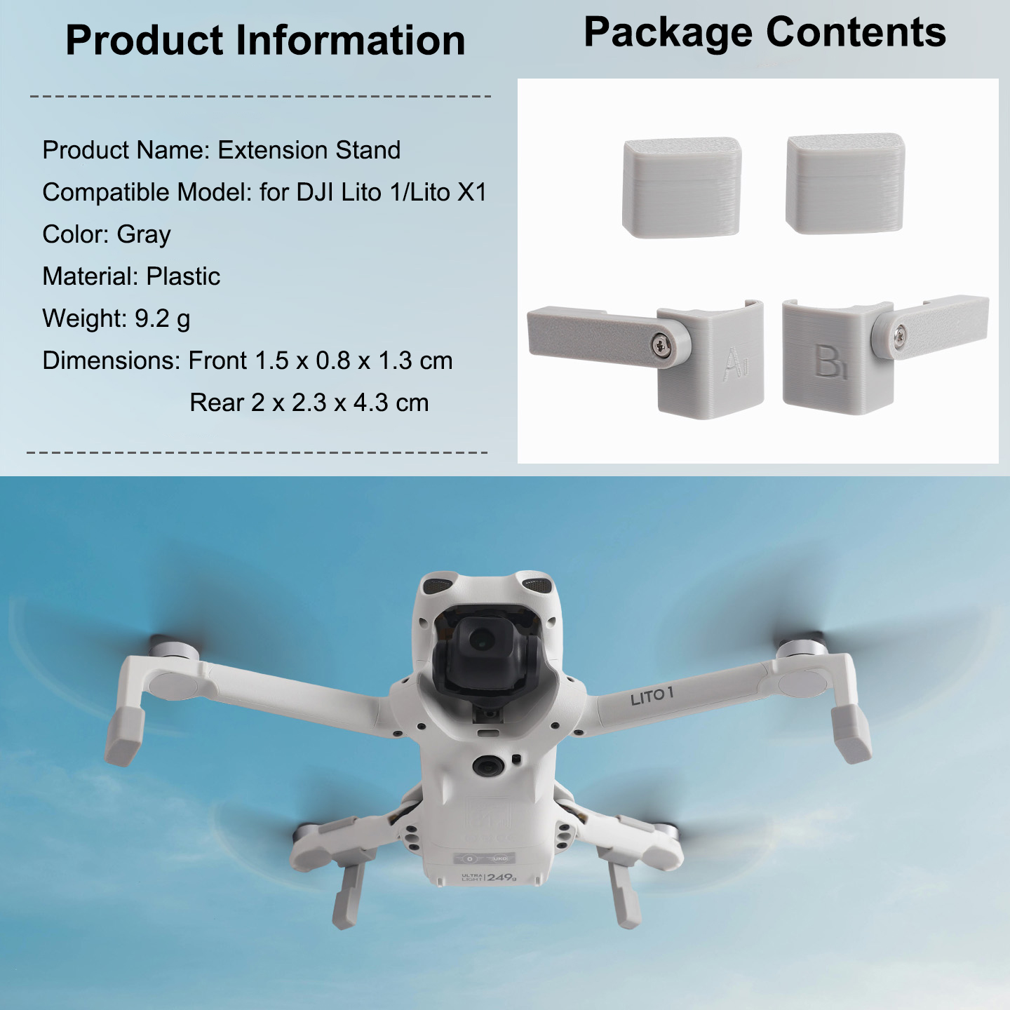 Landingsgestelverlenger voor D - Drone Landing Gear recensie en prijs